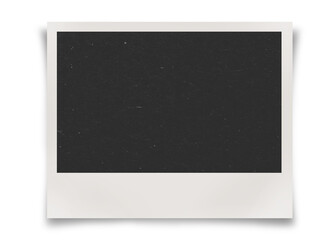 Fototapeta premium Polaroid Photo Frame Mockup. Album Card On Transparent Background. Retro Photo Template. Memories Card. Quick print camera shot