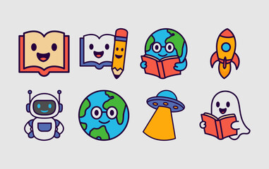 education mascot cartoon element