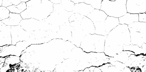 Abstract old wall grunge black and white concrete crack scratch in the  pattern  wall grunge texture background.