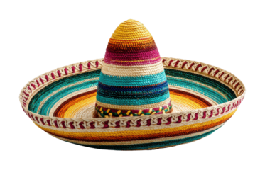 Vibrant mexican sombrero display cultural festival decorative art colorful environment cut out png