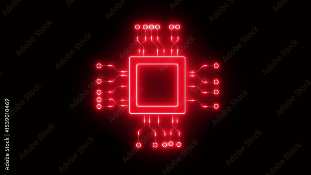 Poster hacker holding a glowing red chip symbolizing artificial intelligence in cybercrime, darkweb, and di