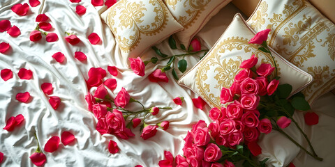 bed in hotel room