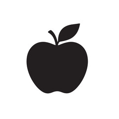 applesilhouette on a white background