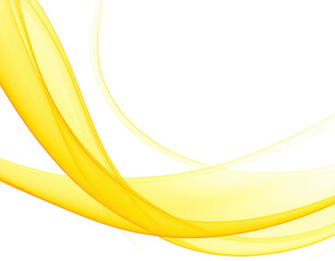 Elegant Yellow Waves on a Black Background for Modern Design and Art Inspiration on transparent background
