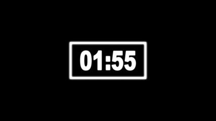 2 minute timer countdown animation, countdown timer one minute animation from 120s to 0s countdown Two minute countdown timer animation on transparent background