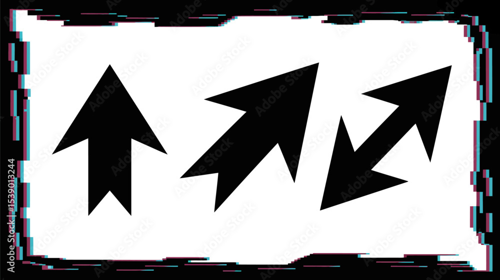 Aufkleber arrow direction graphic design vector illustration sign symbol icon navigation guide interface 100 c