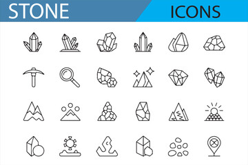 Nature and Rock Icons for Environmental and Geology Applications
