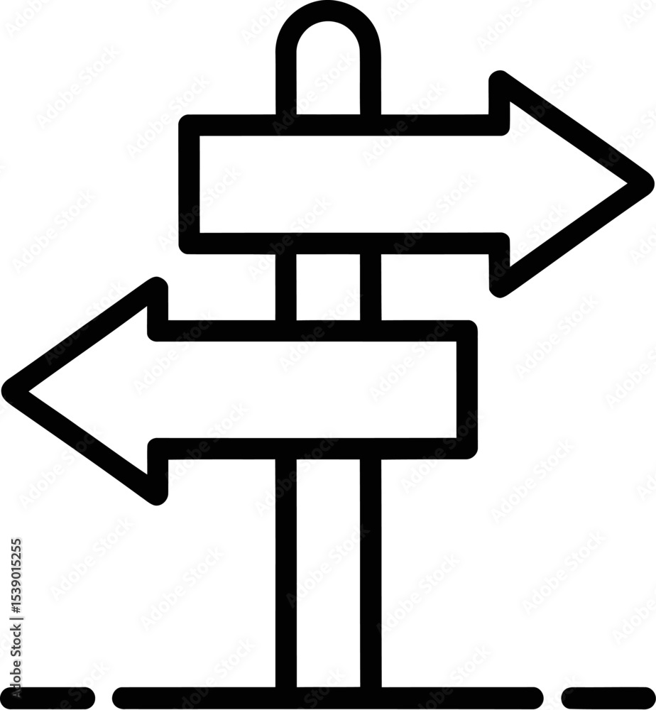 Poster vector arrow symbol for web and print design illustration