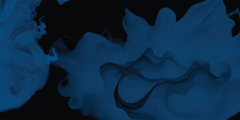 Obraz premium Curving fluid blue forms blending into a shadowy abstract background