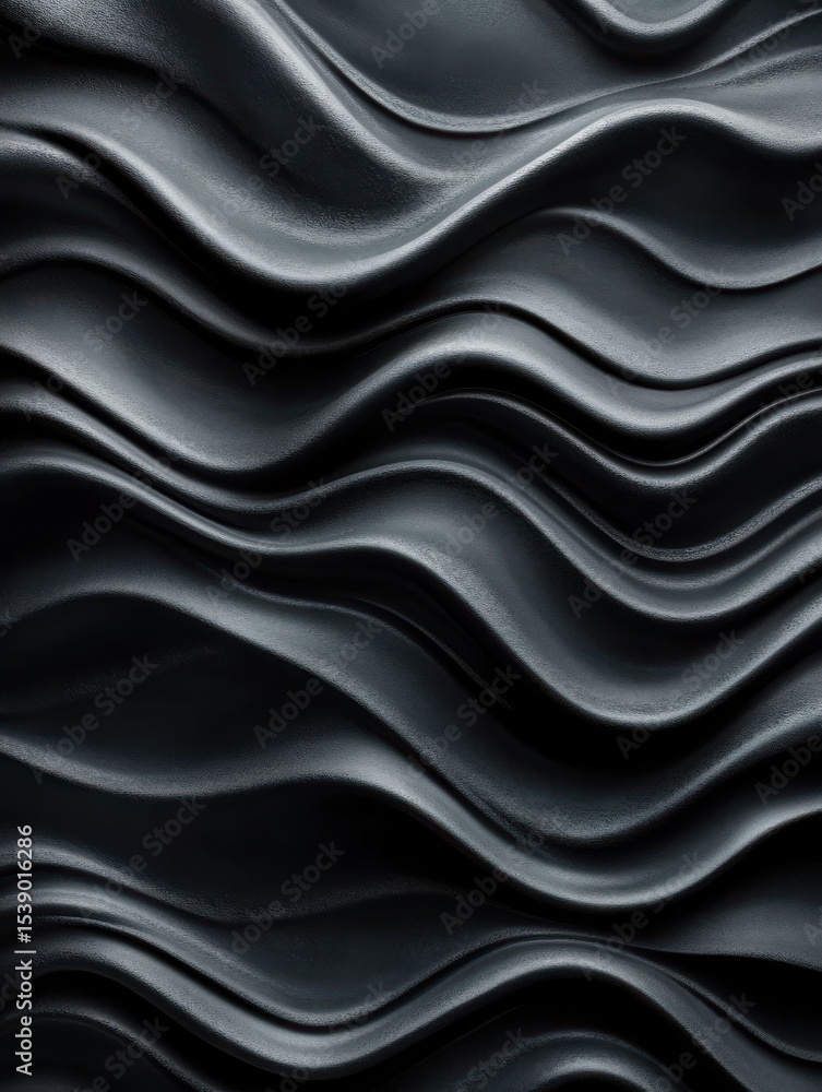 Aufkleber abstract black wave pattern design on a textured background.