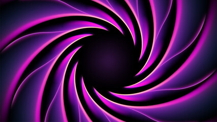 Abstract Elegant Dark Purple Background with Blue Curved Line and Lighting Effect, Vector Illustration