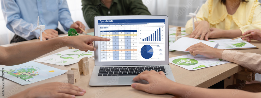 Poster spreadsheet document information financial startup concept. data and graphs in spreadsheet documents