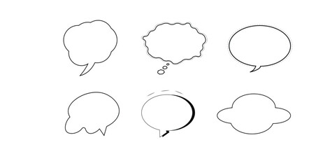 Creative Set of Blank Speech Bubbles—Comic Style Vector Clouds, Retro Pixel Dialog Boxes, and Hand-Drawn Line Art Elements for Graphic Novels, Games, and Cloud speech bubbles collection 