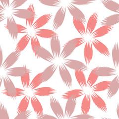 Elegant seamless floral pattern with fall flowers. Repeatable botanical background. Flat vector illustration