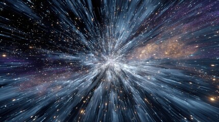 Naklejka premium A starry sky with a bright blue background. The stars are scattered throughout the sky, creating a sense of depth and movement. The blue background gives the impression of a vast, open space