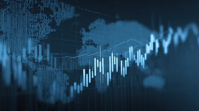 Abstract digital financial chart	