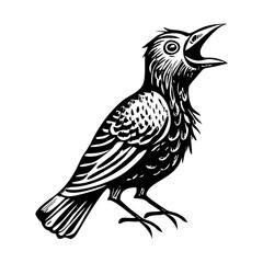 Obraz premium A vintage style illustration depicting a bird 