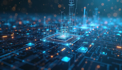 Fototapeta premium abstract background of digital technologies