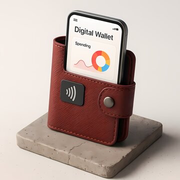 Digital Wallet with Spending Chart