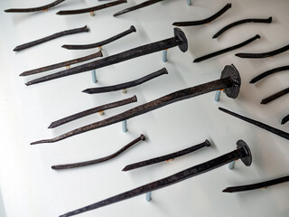 Antique hand-made iron nails