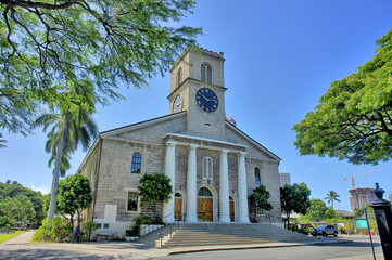 Kawaiahaʻo Church located in Downtown Honolulu on the Hawaiian Island of Oʻahu