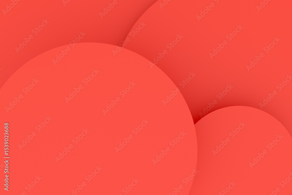 Aufkleber abstract red round geometric shapes for background or backdrop use.