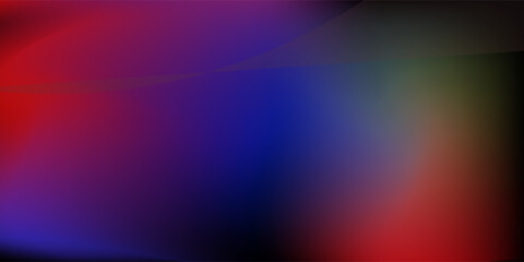 Abstract background of rich red and blue gradients on black background with rough grain texture.