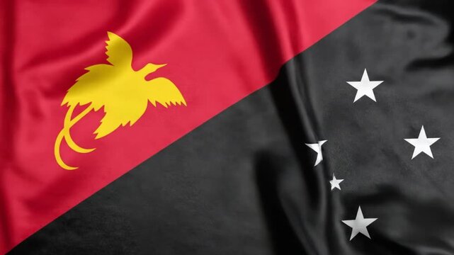 Papua New Guinea waving flag background video - Powered by Adobe