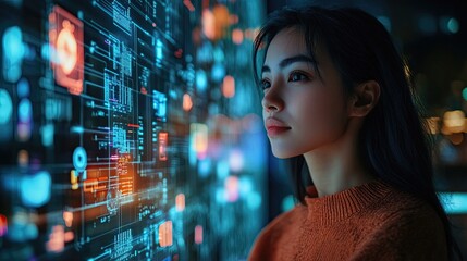 Digital Interface Showcasing Health and Medical Icons in a Futuristic Medical Design, Representing the Role of AI, Digital Health Solutions, and Medical Technologies in Healthcare