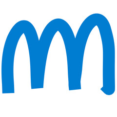 Colorful abstract cartoon shape on white