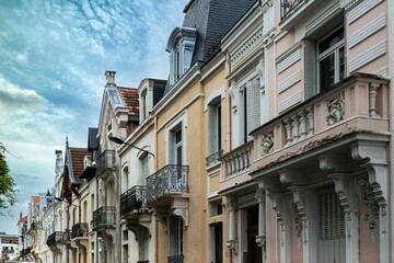 Fototapeta premium Vichy in France, thermal city, houses