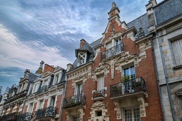 Fototapeta premium Vichy in France, thermal city, houses