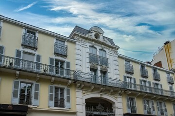 Fototapeta premium Vichy in France, thermal city, houses