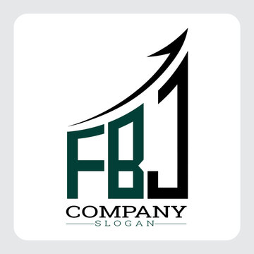 FBJ Company Logo Design Growth vector, FBJ Upward Arrow Business Success Logo vector, FBJ Corporate Branding Logo , FBJ logo design, FBJ simple and modern logo, FBJ business finance logo design, etc.