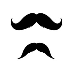 Mustache Silhouette Vector | Retro Beard Clipart for Barber Logos, Gentleman Icons, Movember Art, Hipster Designs, Costumes, and Facial Hair Graphics