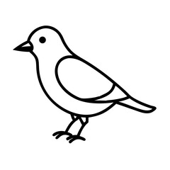Small Bird Silhouette Vector – Black Flying Wildlife Icon for Logos, Tattoos, Nature Clipart, Sparrow Graphic, Minimal Art, Woodland Animal Outline