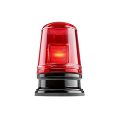 Flashing red siren isolated on a transparent background, in a PNG format