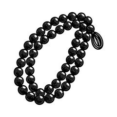Black beaded necklace jewelry fashion accessory stylish beads strand elegant adornment design item ornament