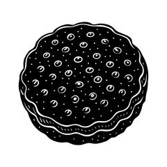 Illustration of a delicious looking chocolate chip cookie dessert for baking and sweet treat lovers