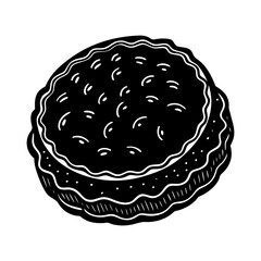 Delicious looking homemade pie vector illustration for dessert lovers and culinary enthusiasts alike