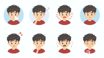 Child experiencing cold and flu symptoms