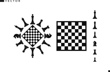 Chess piece logo vector