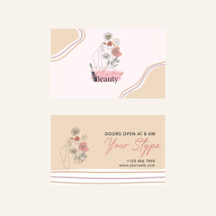 Makeup beauty studio Business Card template 