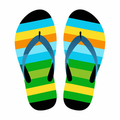 colorful flip flops