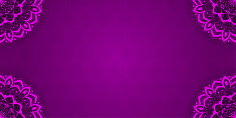 Elegant tradition gradient blog writing frame-Ornament frame border Banner blank Decoration for banner, futuristic, cover, decoration, card | Arabic pattern with magenta gradient color 