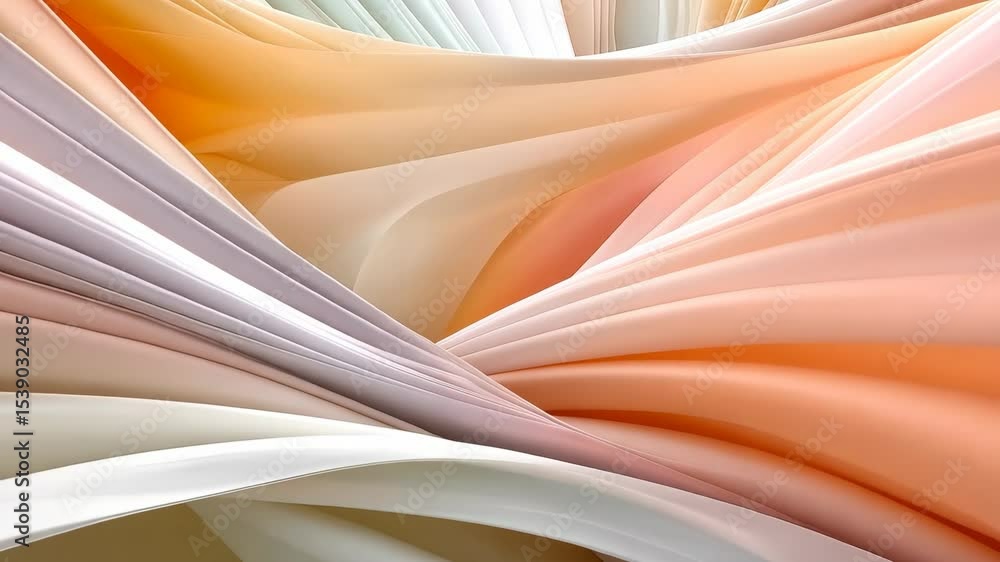 Poster intricate patterns of flowing waves create a serene atmosphere with a palette of soft colors and ble