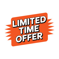 Limited time offer orange burst badge design