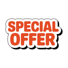 Special offer text graphic for sale promotion