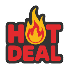 Hot deal graphic design element for sales
