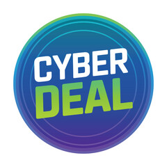 Cyber deal badge online shopping promotion